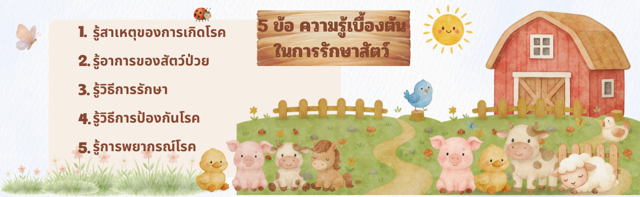 5 ข้อความรู้เบื้องต้นในการรักษาสัตว์