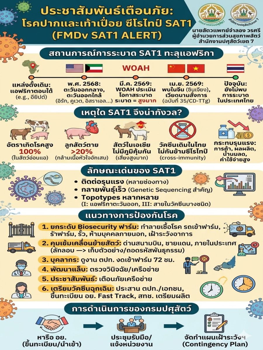 โรคปากและเท้าเปื่อย ซีโรไทป์ SAT1