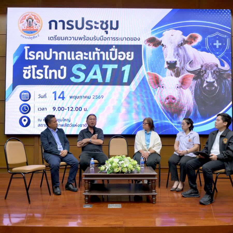 ปศุสัตว์เขต 7 มอบหมายให้นายสัตวแพทย์จำลอง วรศรี ผู้อำนวยการส่วนสุขภาพสัตว์ เข้าร่วมประชุมเตรียมความพร้อมรับมือการระบาดของโรคปากและเท้าเปื่อยซีโรไทป์ SAT1 
