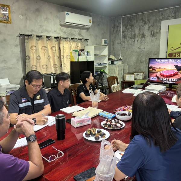 ปศุสัตว์สุพรรณฯ ติดตามโครงการพัฒนาศักยภาพการผลิตและการตลาดโคเนื้อรองรับ FTA
