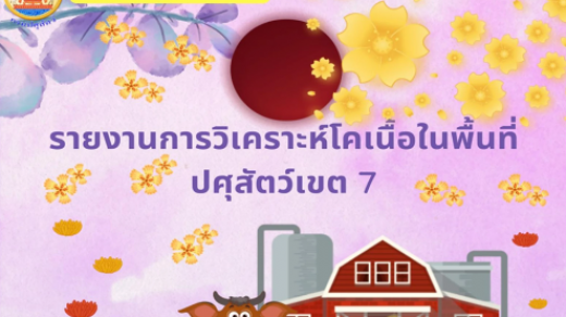 รายงานวิเคราะห์โคเนื้อในพื้นที่ปศุสัตว์เขต 7